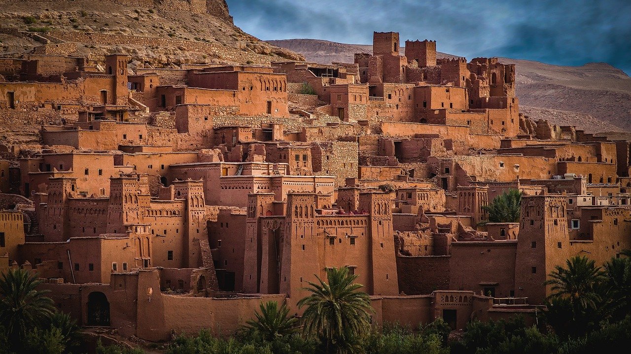 morocco, city, nature, historic, village, clay, old, antique, ait-ben-haddou, arabic, town, arid, desert, brown city, brown desert, brown village, brown old