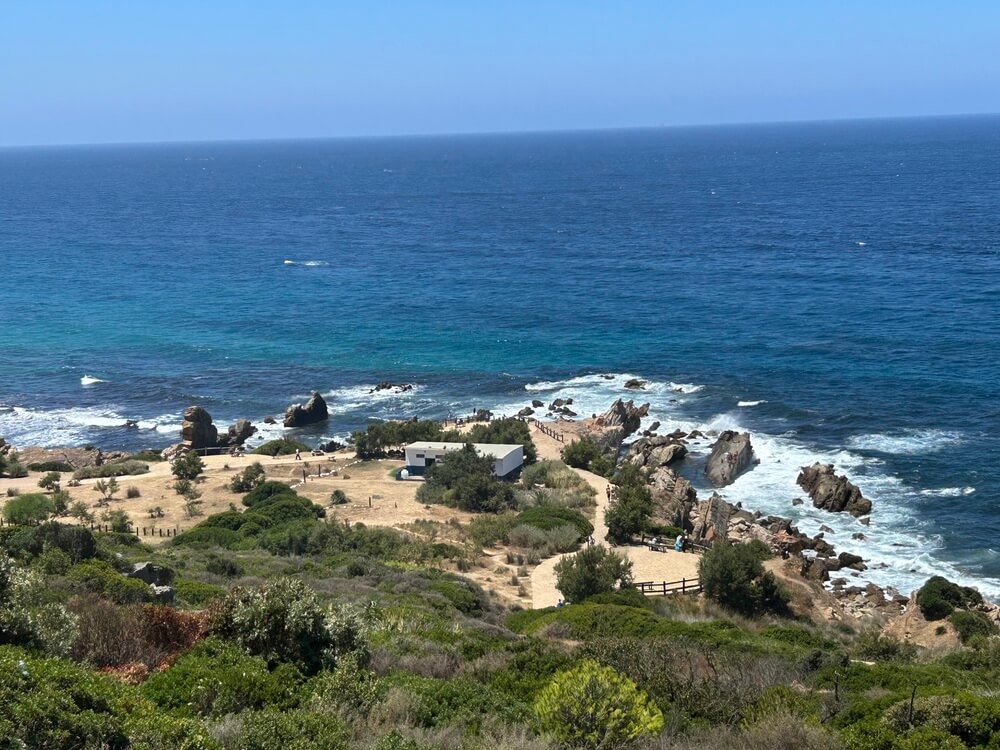 Tangier Morocco coastal view with Mediterranean sea and coastline