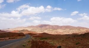 Scenic road through the Atlas Mountains, Morocco