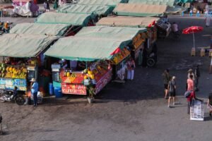 Money in Morocco: Currency, ATMs, Cards & Tipping Guide Colorful souk market stalls in Marrakech, where cash is still king