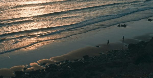 Beautiful coastline of Agadir, Morocco, with sandy beaches and the Atlantic Ocean