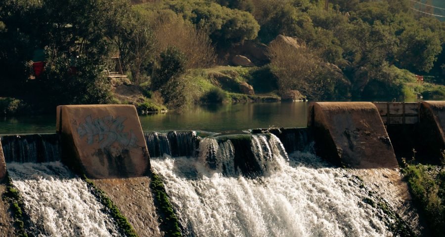 Akchour waterfall in the Rif Mountains near Chefchaouen