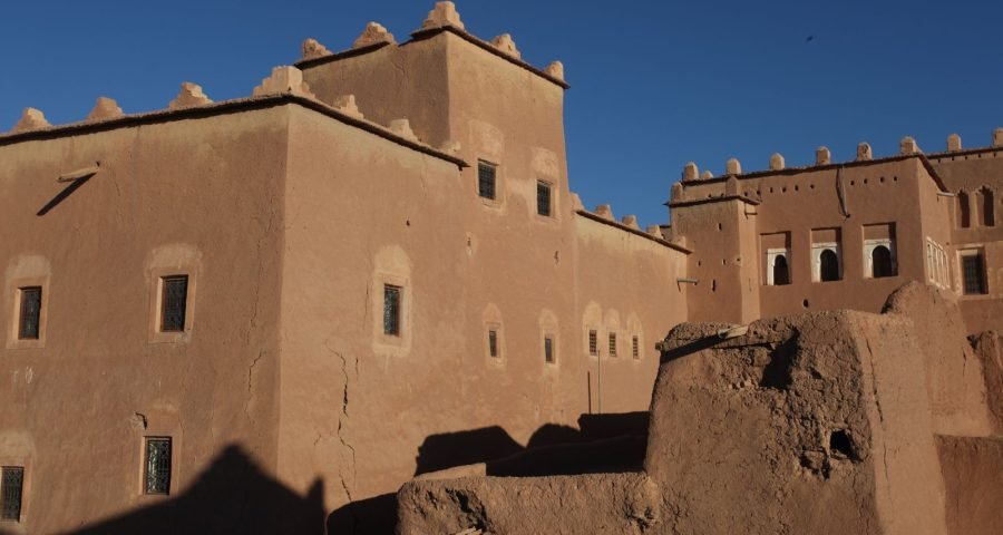 Earthen towers of Kasbah Taourirt, the former Glaoui residence in Ouarzazate