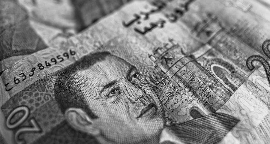A close-up of a Moroccan dirham banknote, the country's closed currency